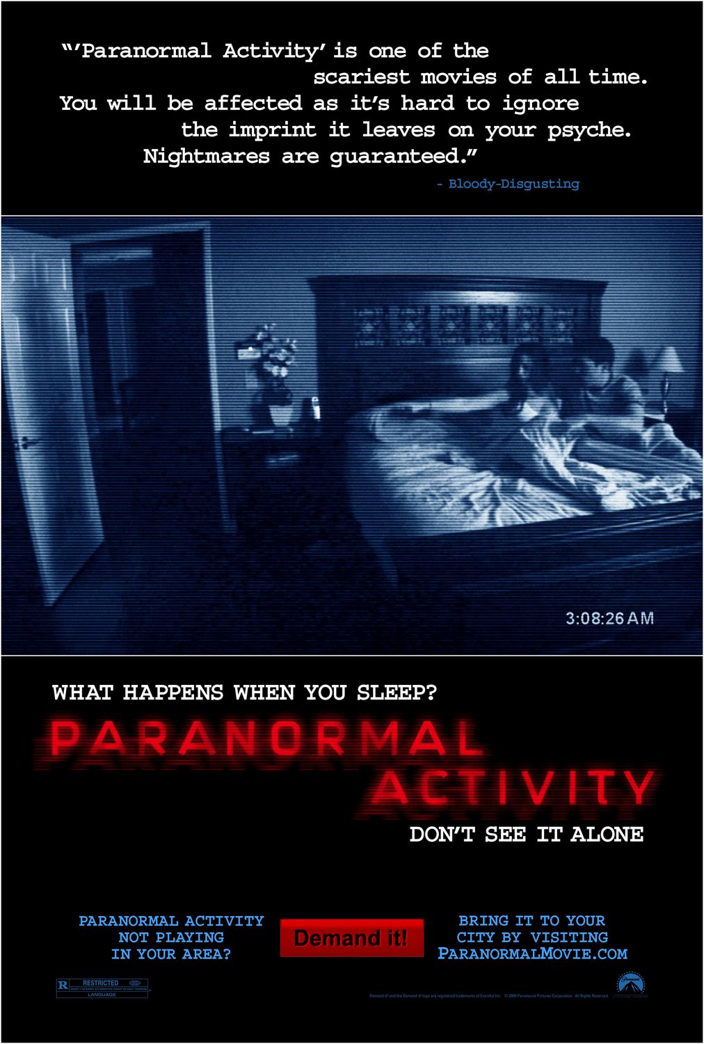 Paranormal Activity printable movie Poster